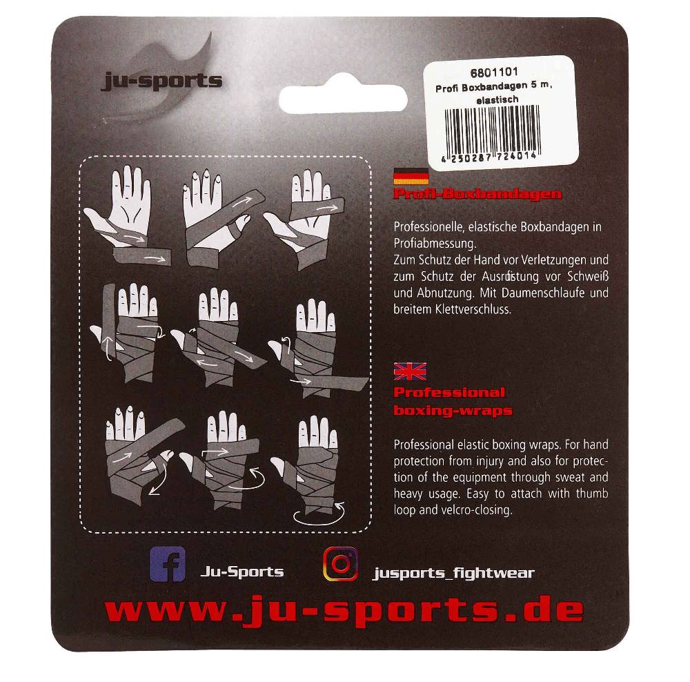 Ju Sports Profi Boxbandagen 5 m elastisch Exklusivangebot
