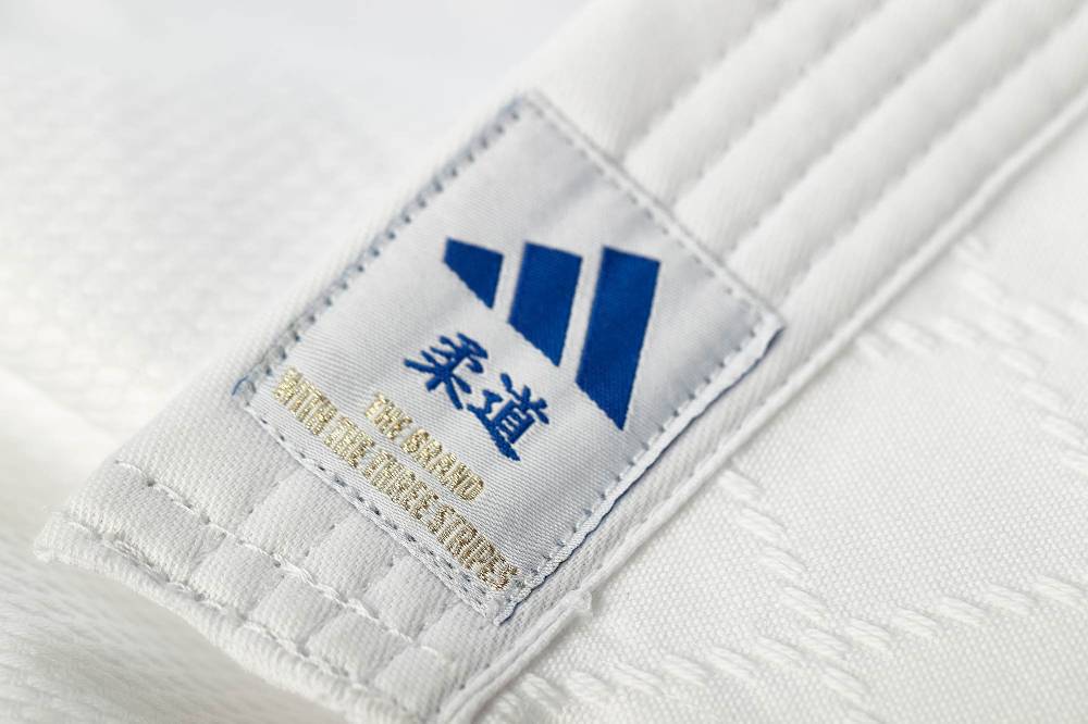 Ju Sports adidas Judo-Anzug Club weiß/blaue Streifen, J350 Neueste Mode
