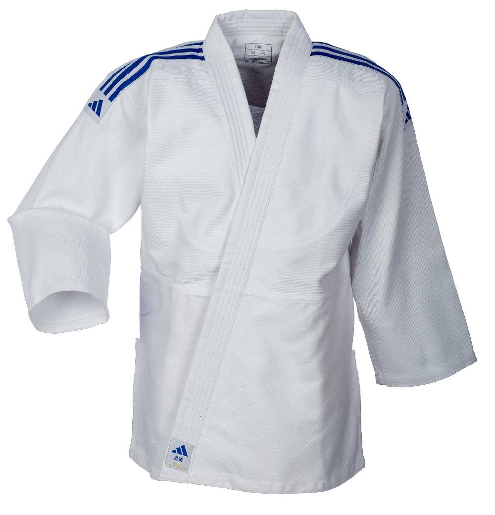 Ju Sports adidas Judo-Anzug Club weiß/blaue Streifen, J350 Neueste Mode