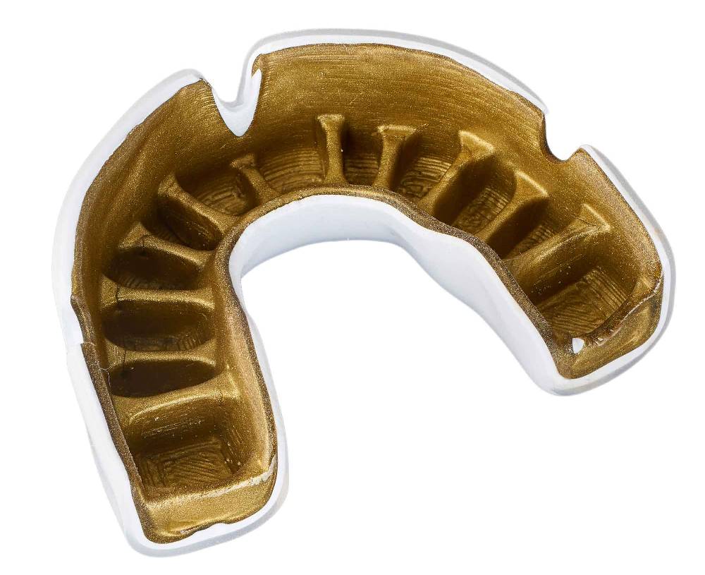 Ju Sports OPRO Zahnschutz PowerFit White/Gold Kostenloser Versand