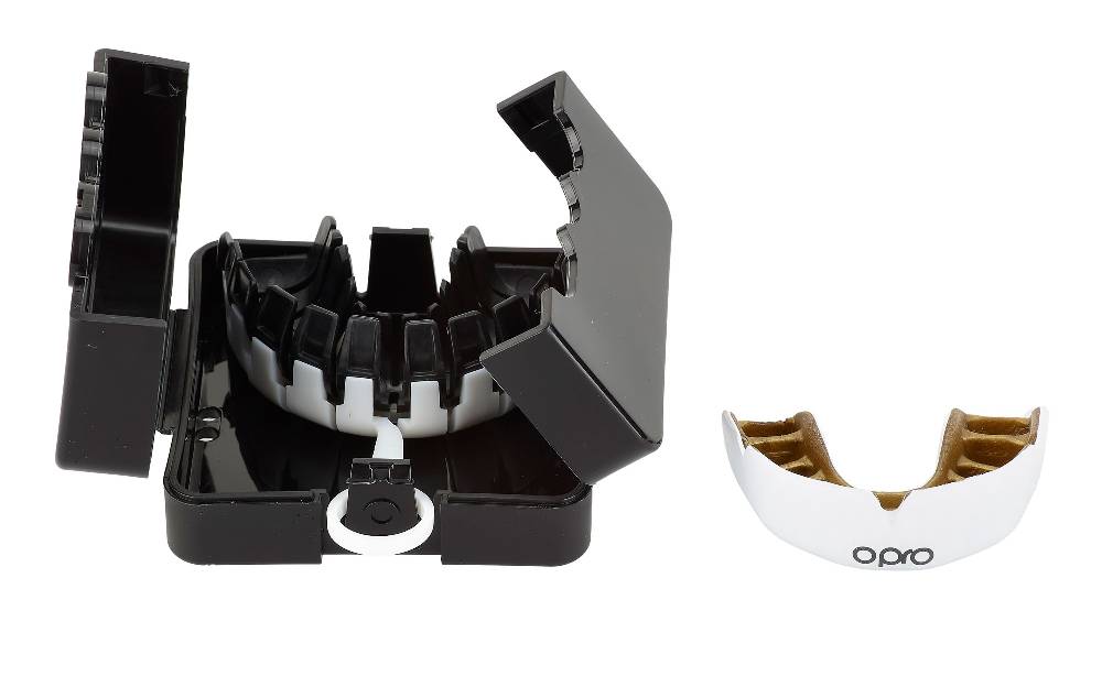 Ju Sports OPRO Zahnschutz PowerFit White/Gold Kostenloser Versand
