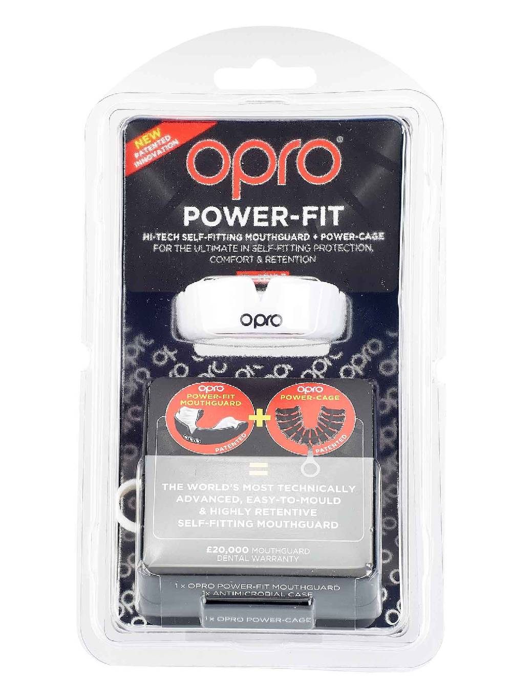 Ju Sports OPRO Zahnschutz PowerFit White/Gold Kostenloser Versand