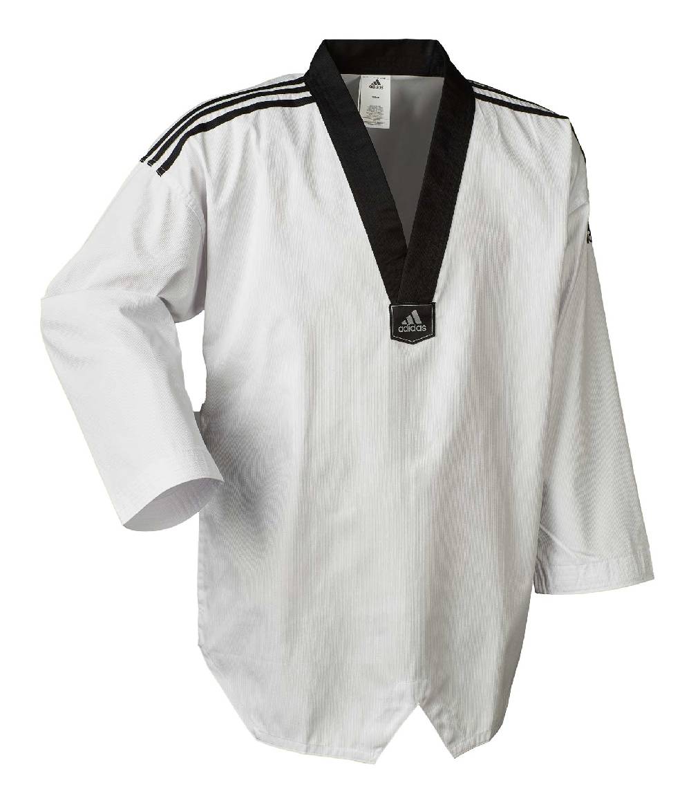 Ju Sports adidas Taekwondoanzug, Adi Club 3 stripes, schwarzes Revers, ADITCB02 Saisonale Angebote