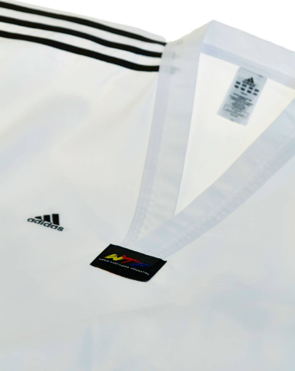 Ju Sports adidas Taekwondoanzug, Adi Club 3 stripes, weißes Revers, ADITCB02 Tiefpreis