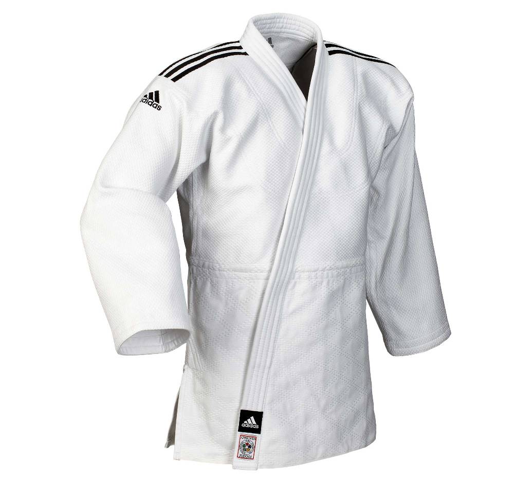 Ju Sports adidas Judoanzug CHAMPION II IJF, weiß/schwarze Streifen, JIJF Saisonschlussverkauf