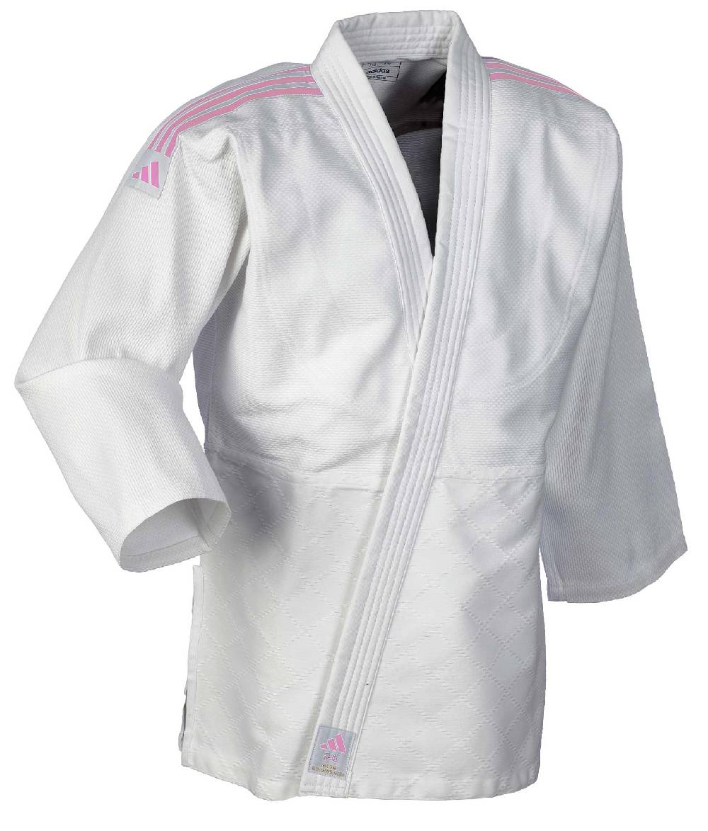 Ju Sports adidas Judo-Anzug Club weiß/pinke Streifen, J350 Cyber Monday