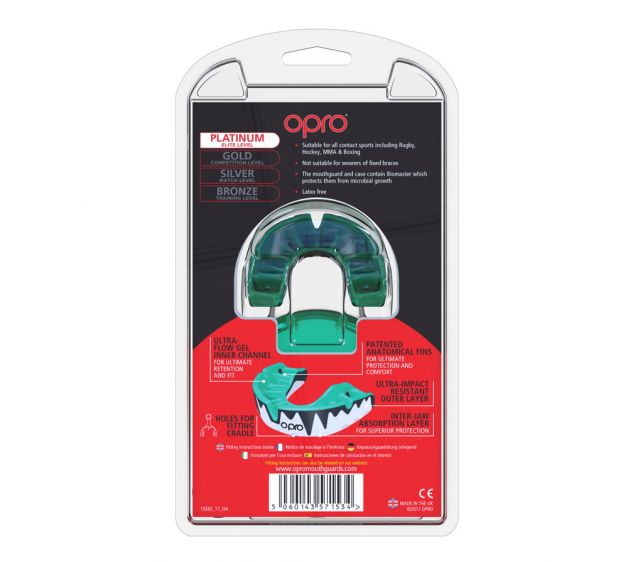 Ju Sports OPRO Zahnschutz Platinum Senior "Fangz" white Osterangebot