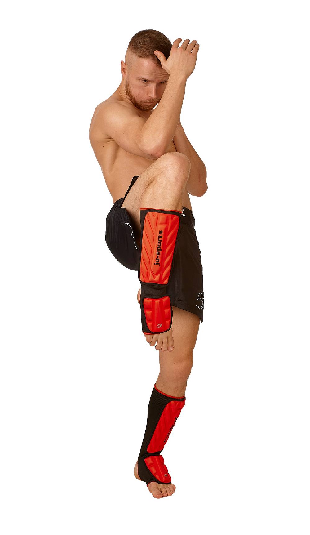 Ju Sports Schienbein-/Spannschoner V-Shape C19 rot Lagerräumung