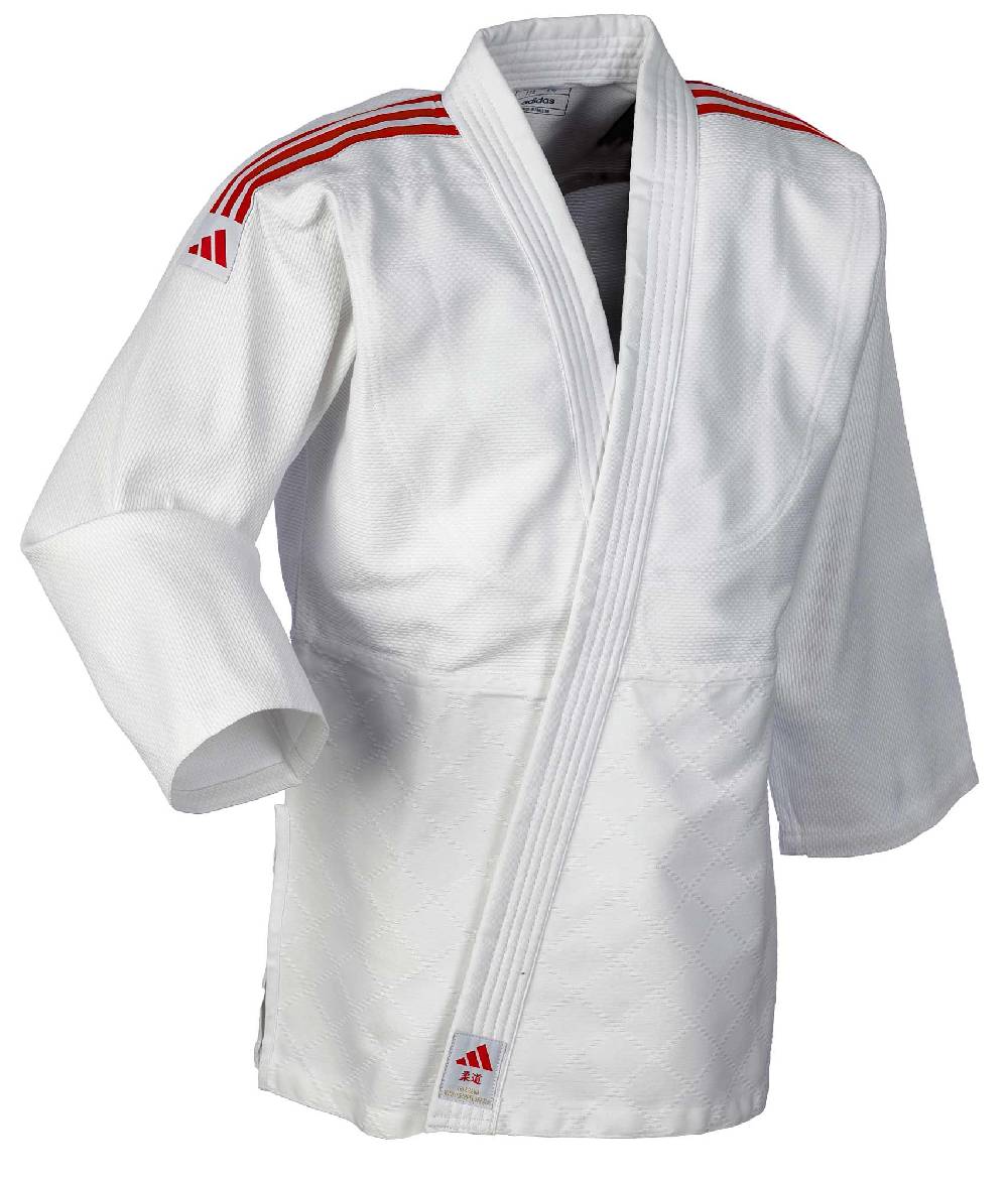 Ju Sports adidas Judo-Anzug Club weiß/rote Streifen, J350 2025