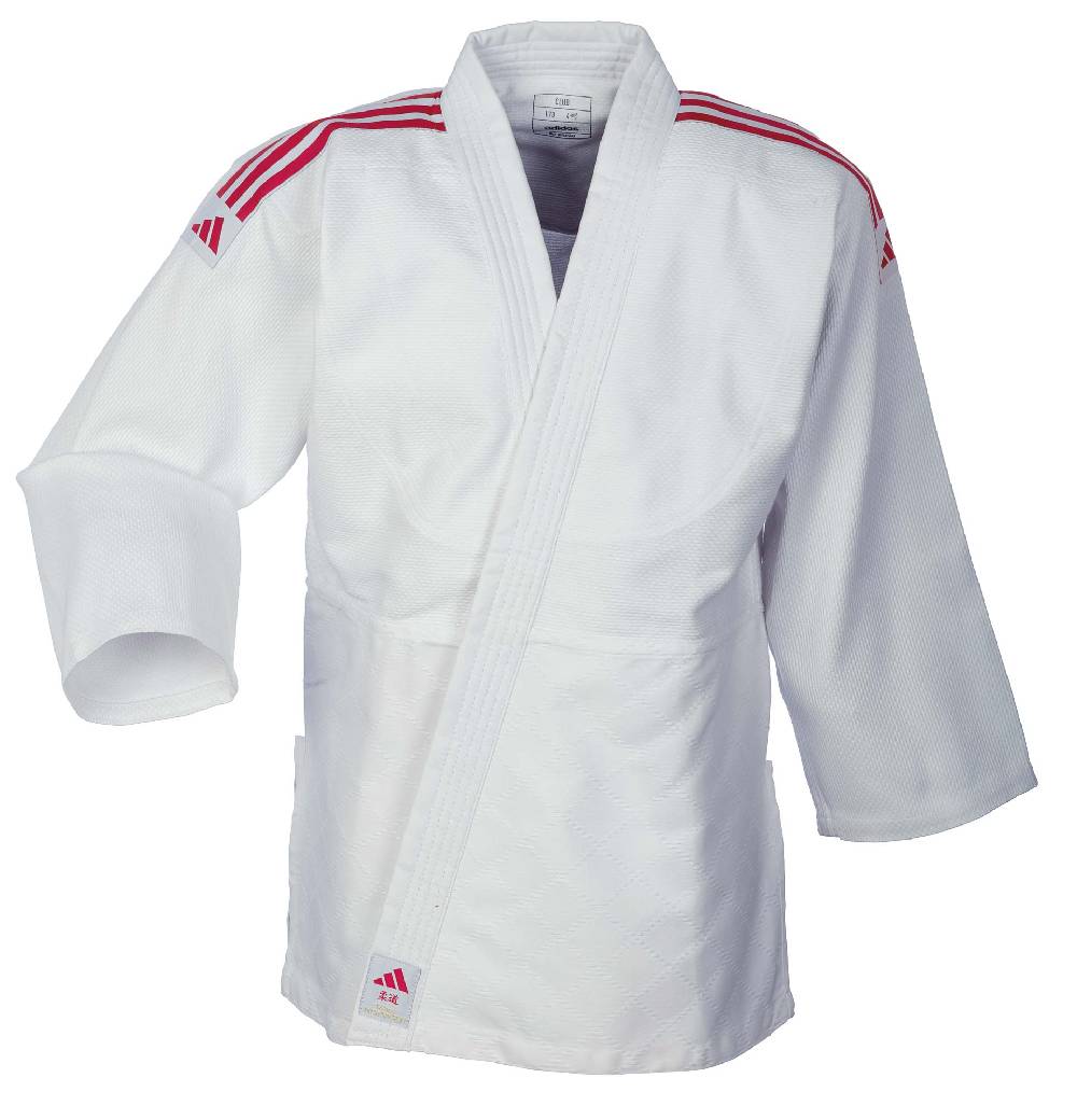 Ju Sports adidas Judo-Anzug Club weiß/rote Streifen, J350 2025