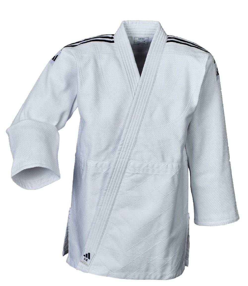 Ju Sports adidas Judo-Anzug Contest weiß/schwarze Streifen, J650 Neuheiten