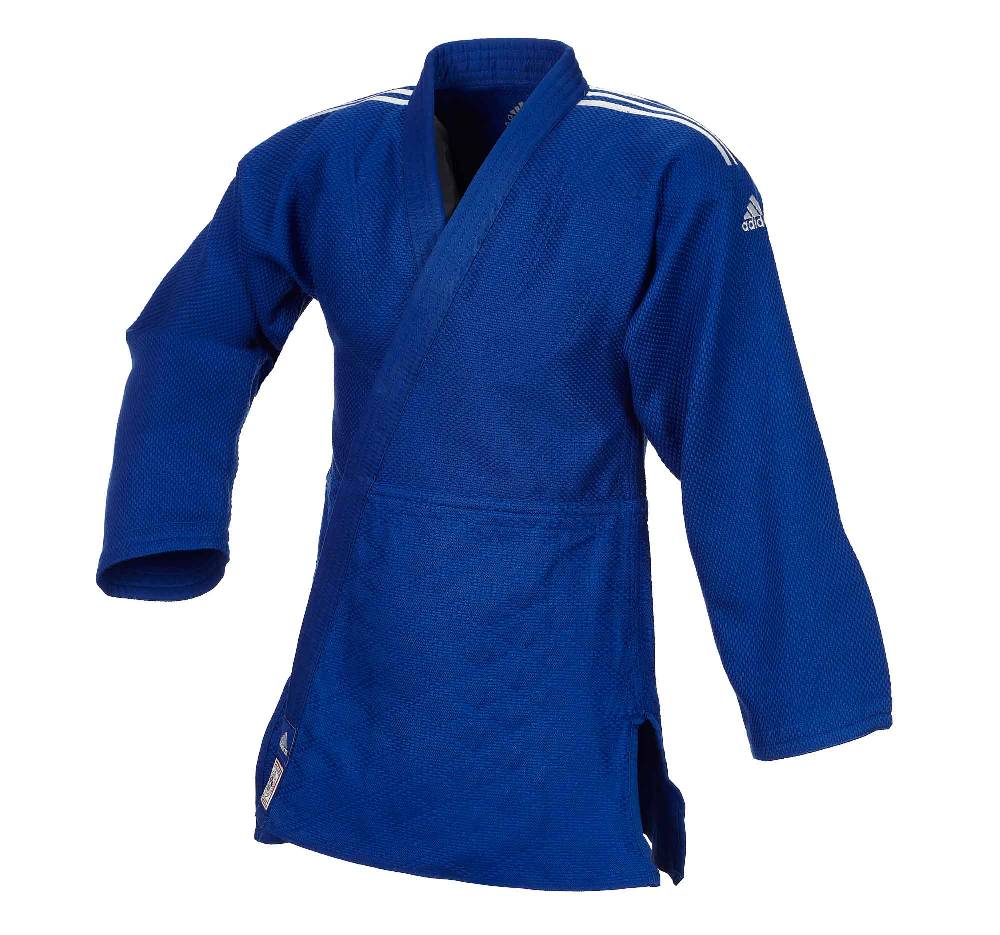 Ju Sports adidas Judoanzug CHAMPION II IJF slim cut, blau/weiße Streifen, JIJFBS Fabrikpreis
