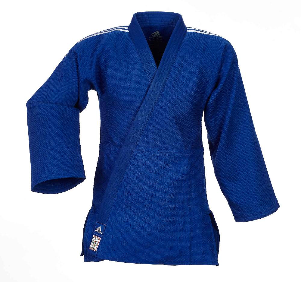Ju Sports adidas Judoanzug CHAMPION II IJF slim cut, blau/weiße Streifen, JIJFBS Fabrikpreis