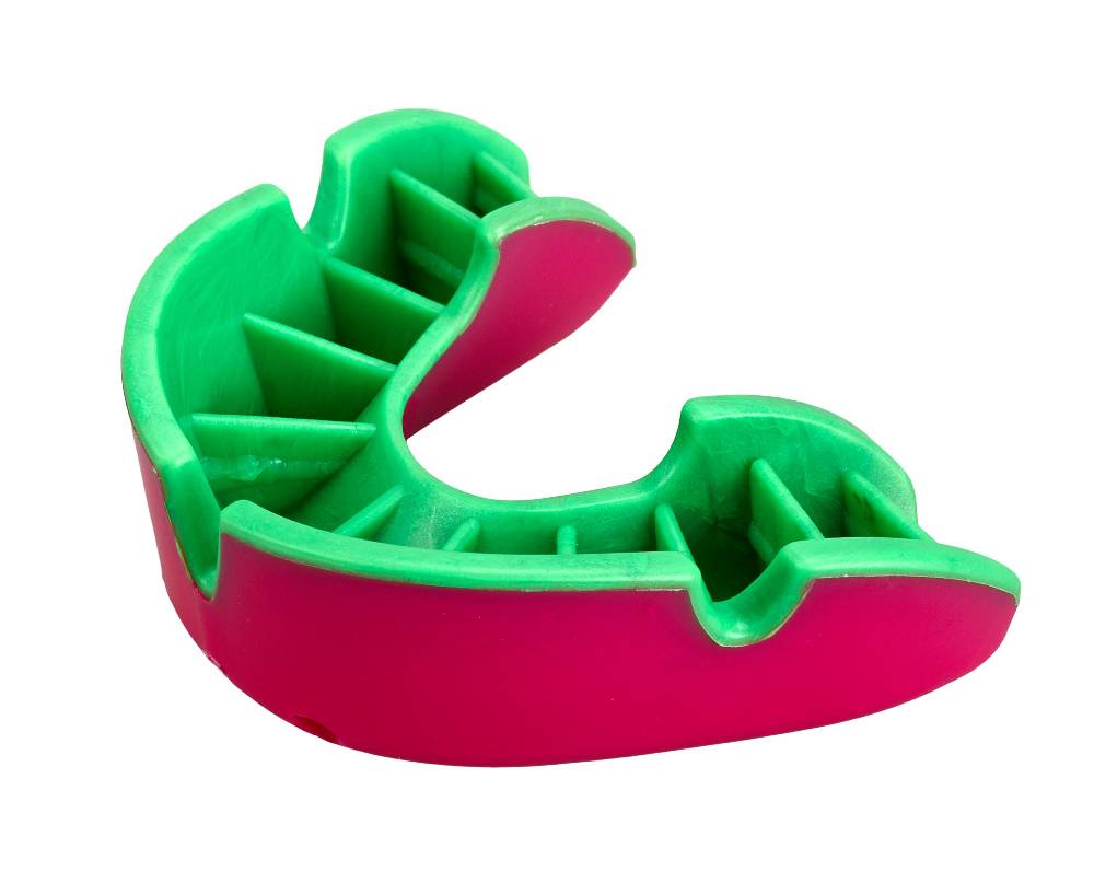 Ju Sports OPRO Zahnschutz Silver - Pink/ Fl. Green