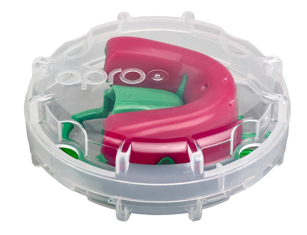 Ju Sports OPRO Zahnschutz Silver - Pink/ Fl. Green Lagerräumung