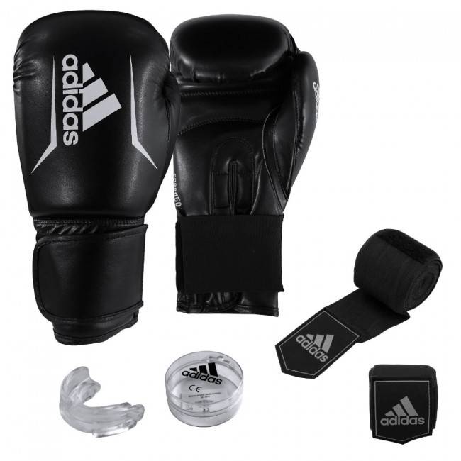 Ju Sports adidas Boxing Set - Handschuhe, Bandagen, Zahnschutz - ADIBPKIT01S