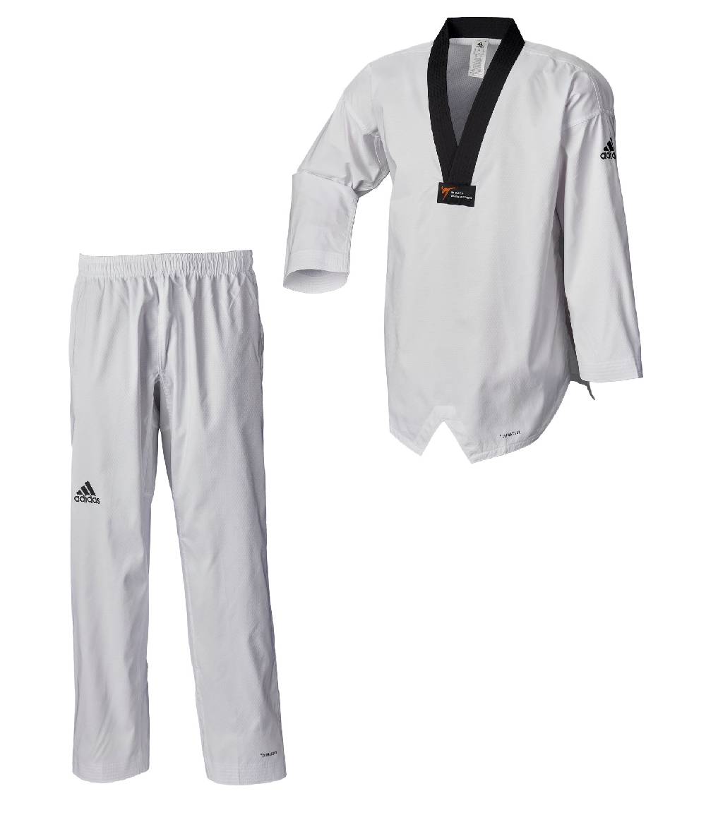 Ju Sports adidas Taekwondoanzug, adi Fighter Eco WT, schwarzes Revers Saisonale Angebote