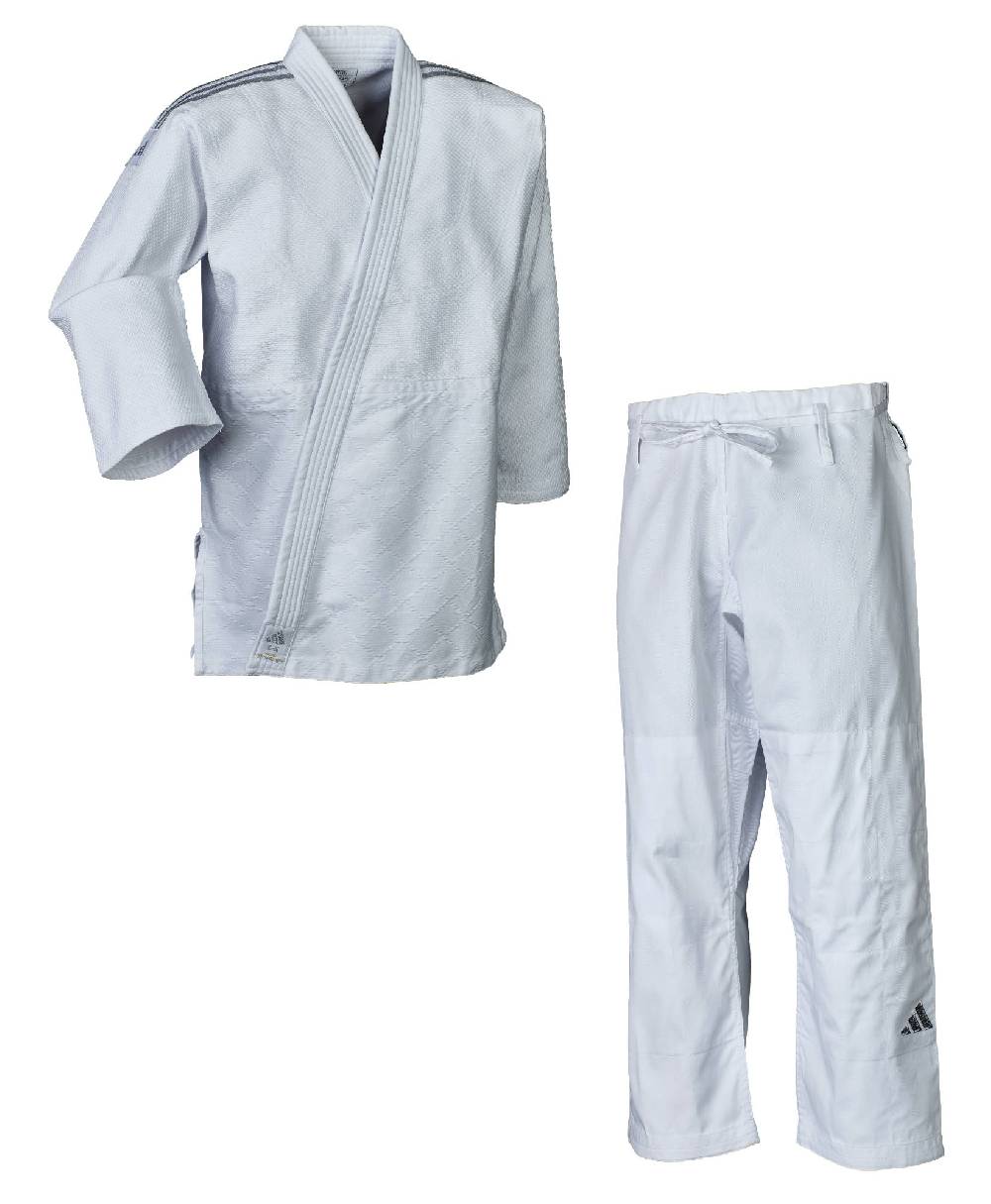 Ju Sports adidas Judo-Anzug Contest weiß/silberne Streifen, J650