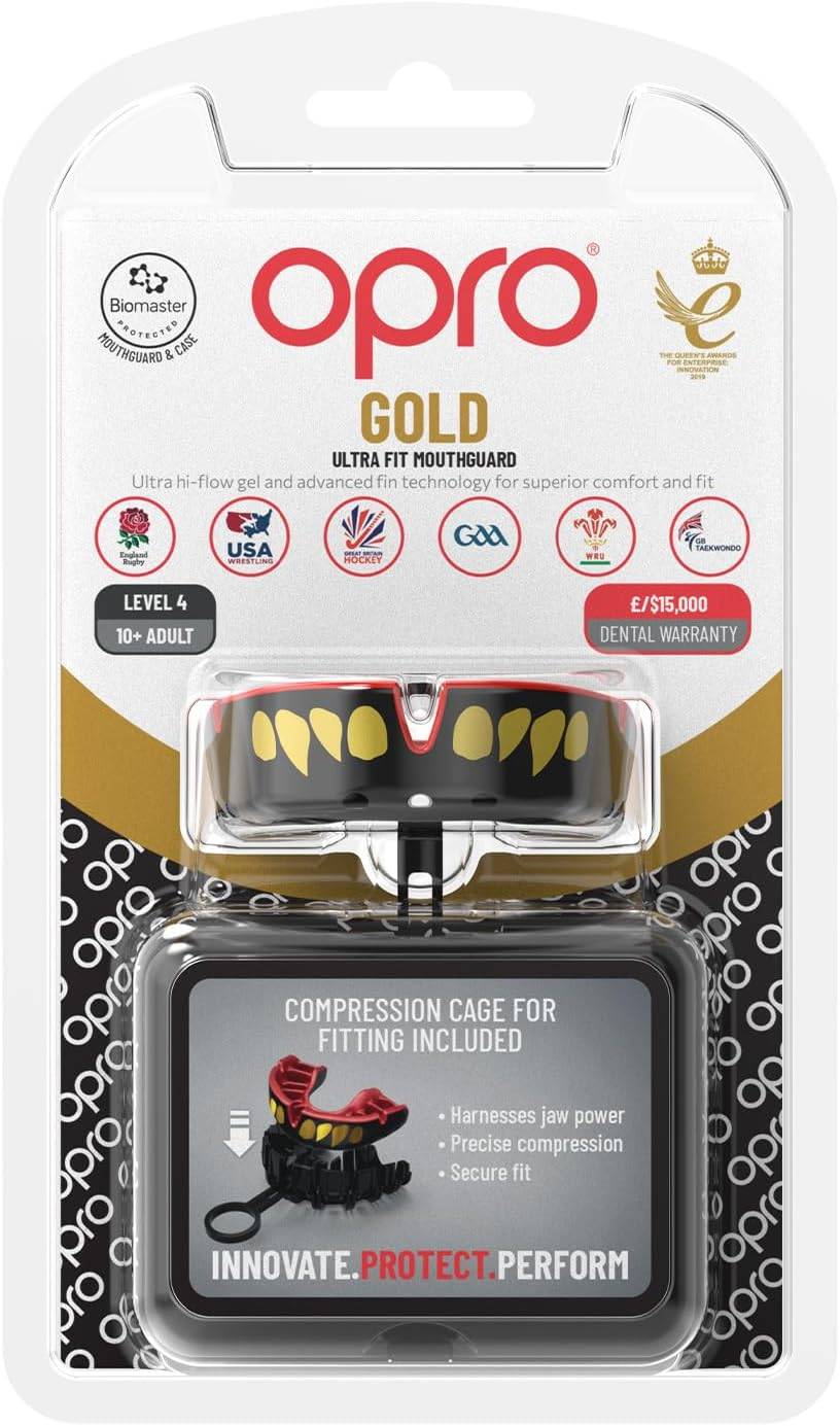 Ju Sports OPRO Zahnschutz Gold Jaws black/red Senior 2022 Zeitbegrenzte Promotion
