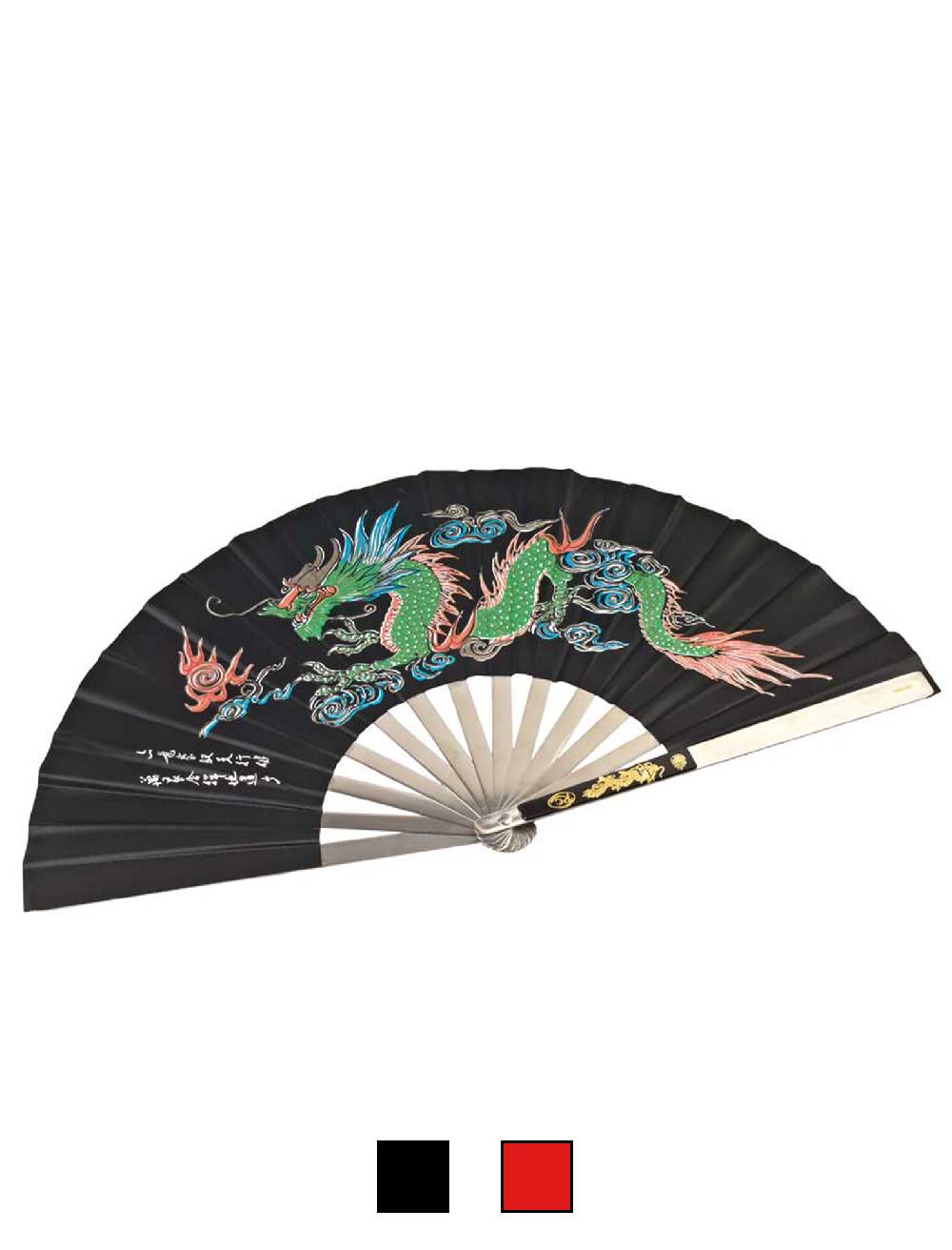 Ju Sports Stahlfächer Drache schwarz