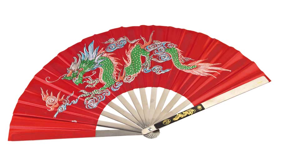 Ju Sports Stahlfächer Drache rot