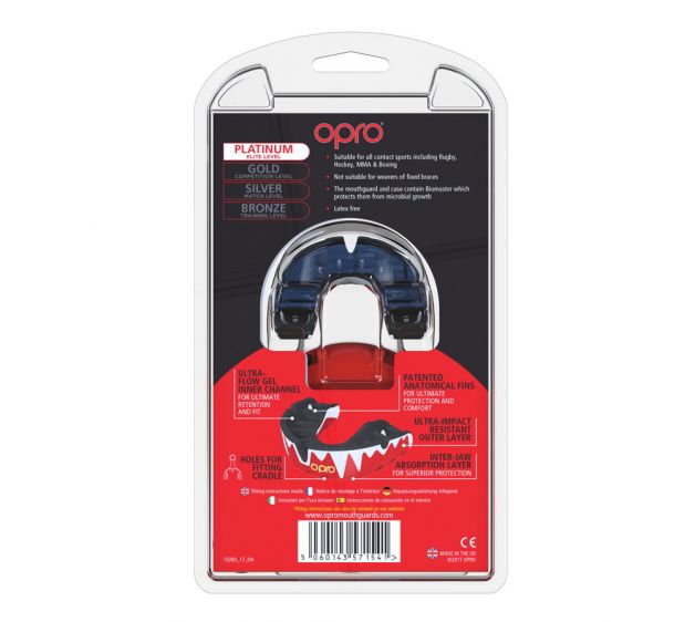 Ju Sports OPRO Zahnschutz Platinum Senior "Fangz" red Fabrik Onlineshop