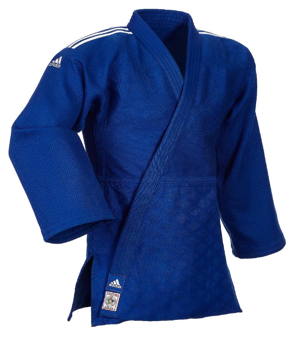 Ju Sports adidas Judoanzug CHAMPION II IJF, blau/weiße Streifen, JIJFB Saisonschlussverkauf