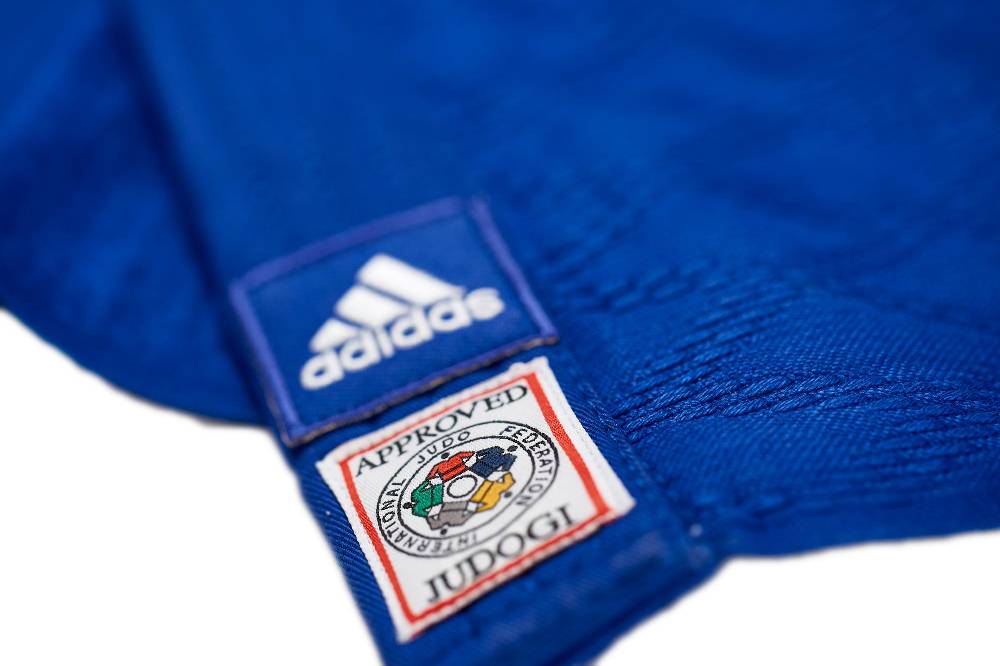 Ju Sports adidas Judoanzug CHAMPION II IJF, blau/weiße Streifen, JIJFB Saisonschlussverkauf