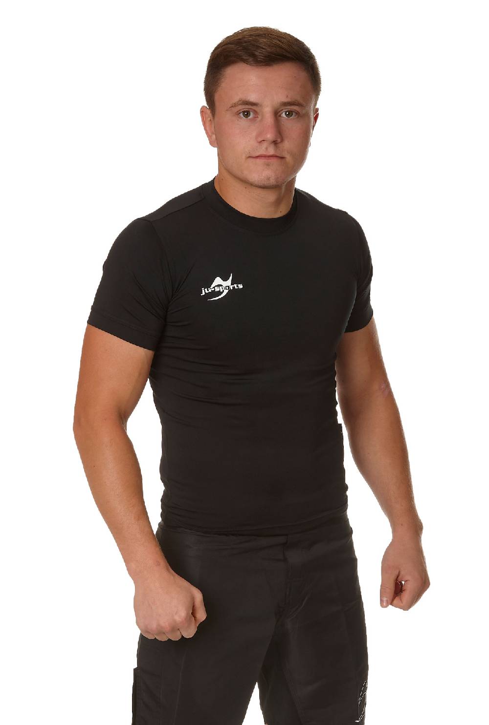 Ju Sports Compression Shirt kurzarm schwarz Valentinstagsangebot