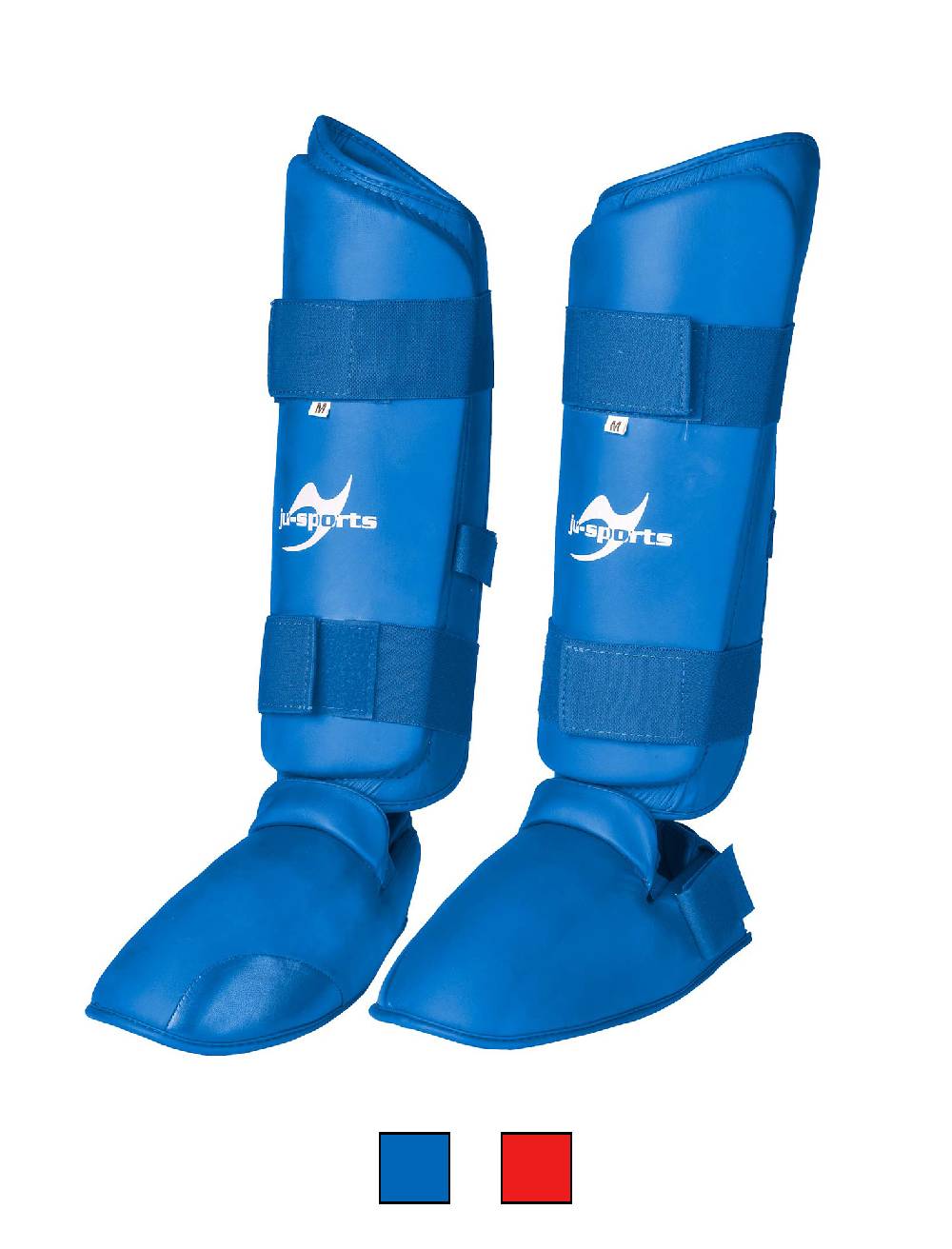 Ju Sports Schienbein-Spannschutz Karate blau