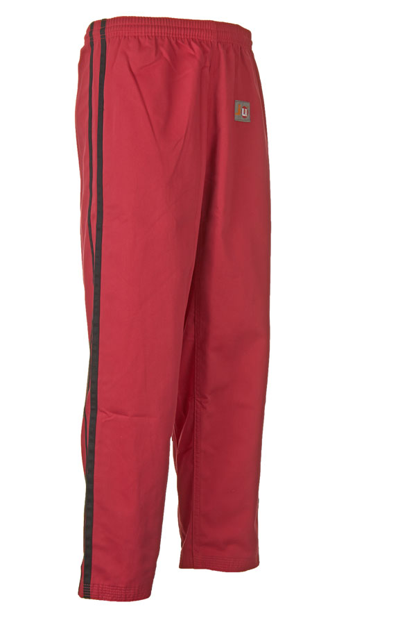 Ju Sports Arnis-Hose rot mit 2 schwarzen Streifen