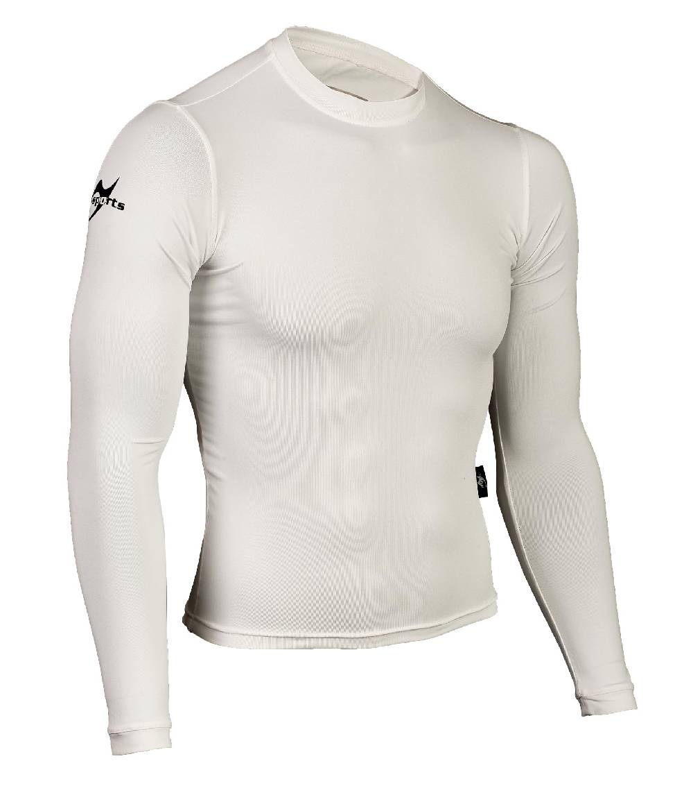 Ju Sports Compression Shirt langarm weiß Kostenloser Versand international