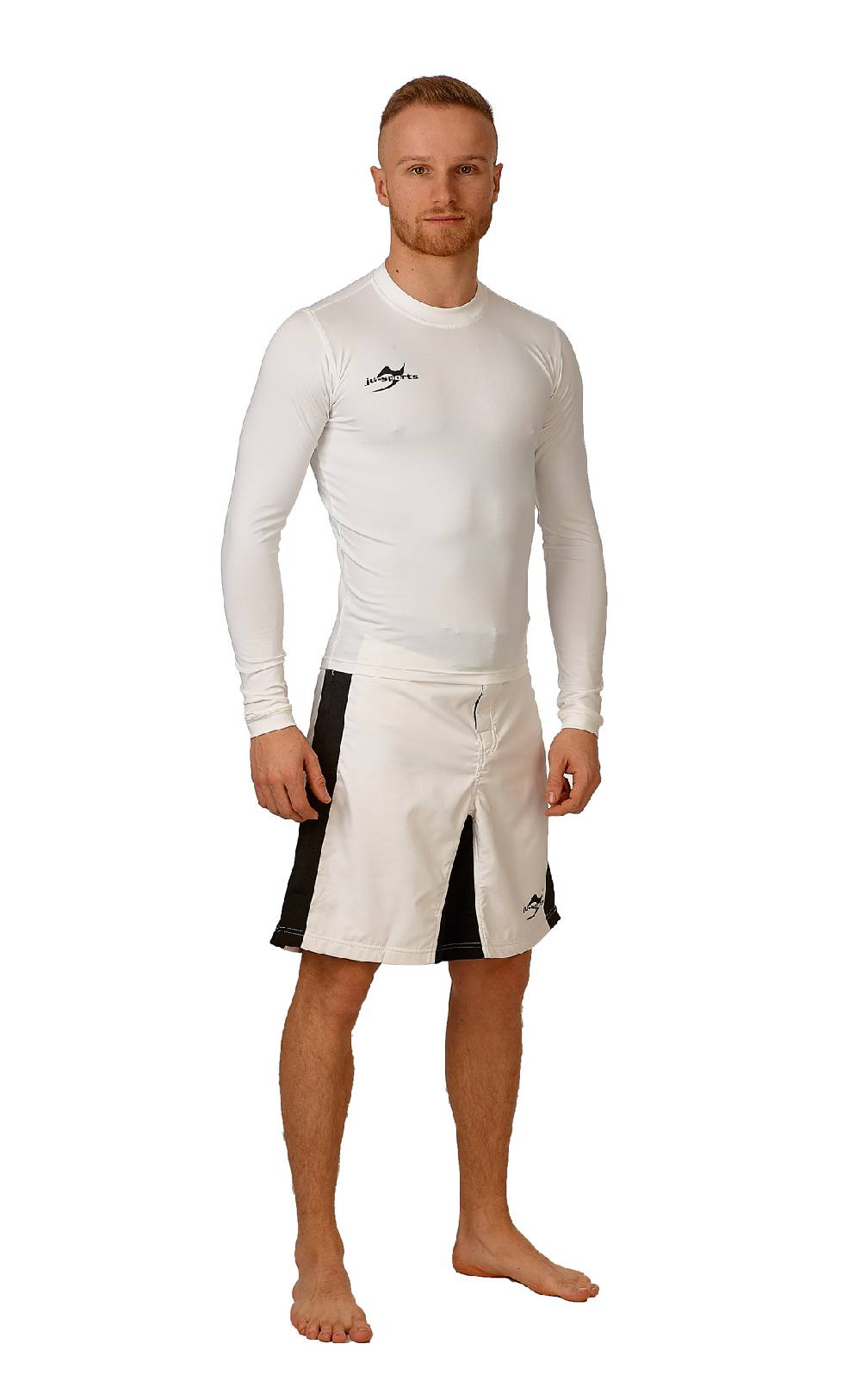 Ju Sports Compression Shirt langarm weiß Kostenloser Versand international