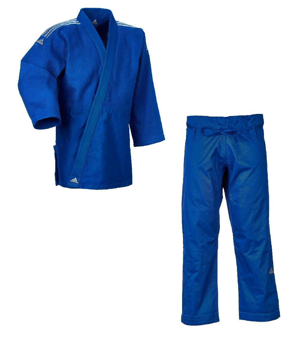 Ju Sports adidas Judo-Anzug Contest blau/silberne Streifen, J650B