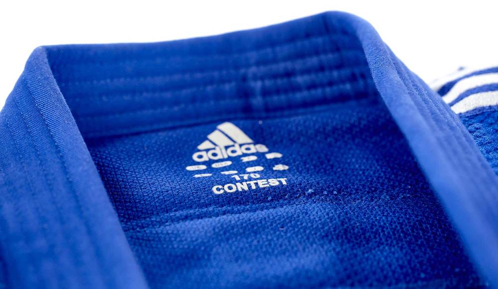Ju Sports adidas Judo-Anzug Contest blau/silberne Streifen, J650B Kostenloser Versand