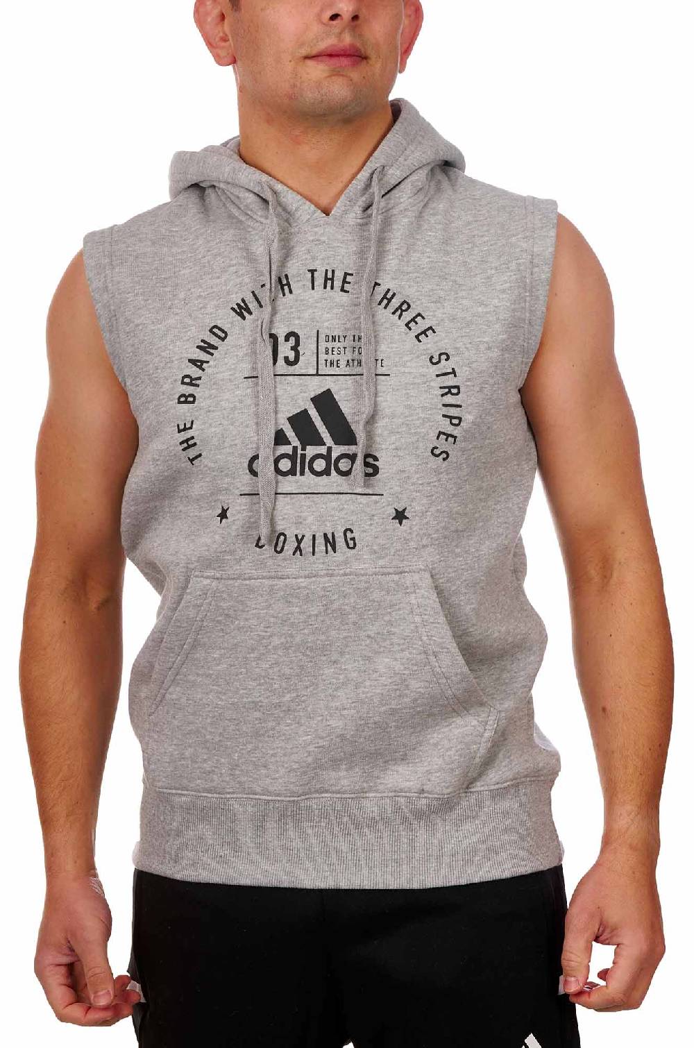 Ju Sports adidas Community Sleeveless Hoody "BOXING" grey/black, adiCL05B