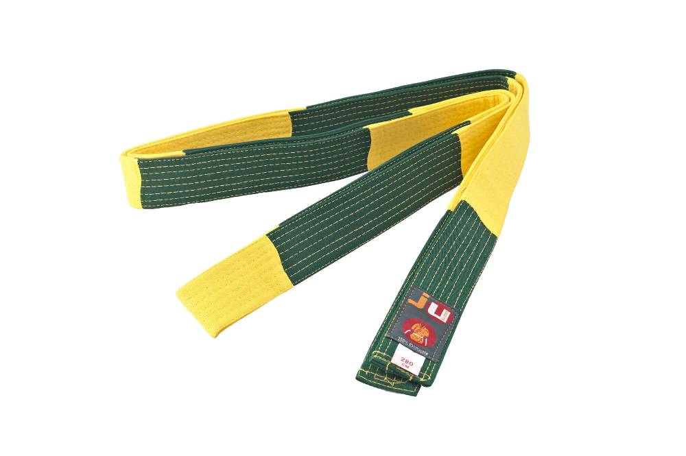 Ju Sports BJJ Wettkampfgürtel gelb/grün