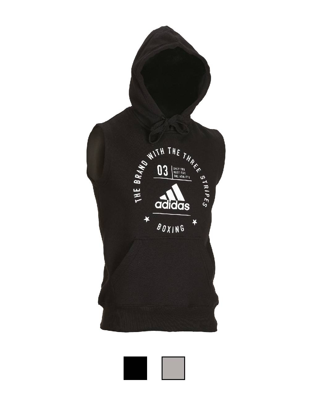 Ju Sports adidas Community Sleeveless Hoody BOXING black/white, adiCL05B