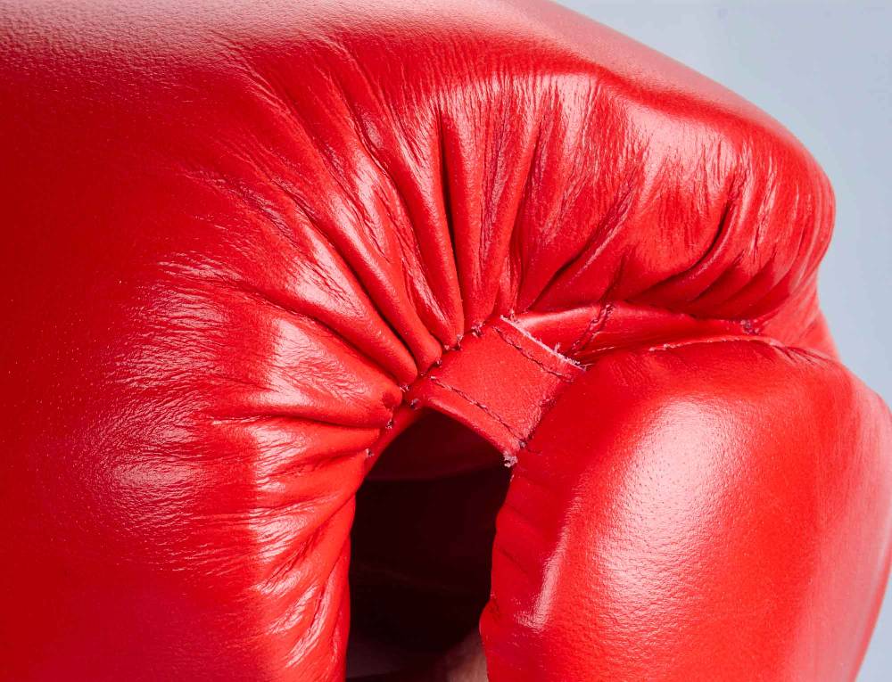 Ju Sports Boxhandschuh C16 Competitor pro Leder rot Räumungsverkauf