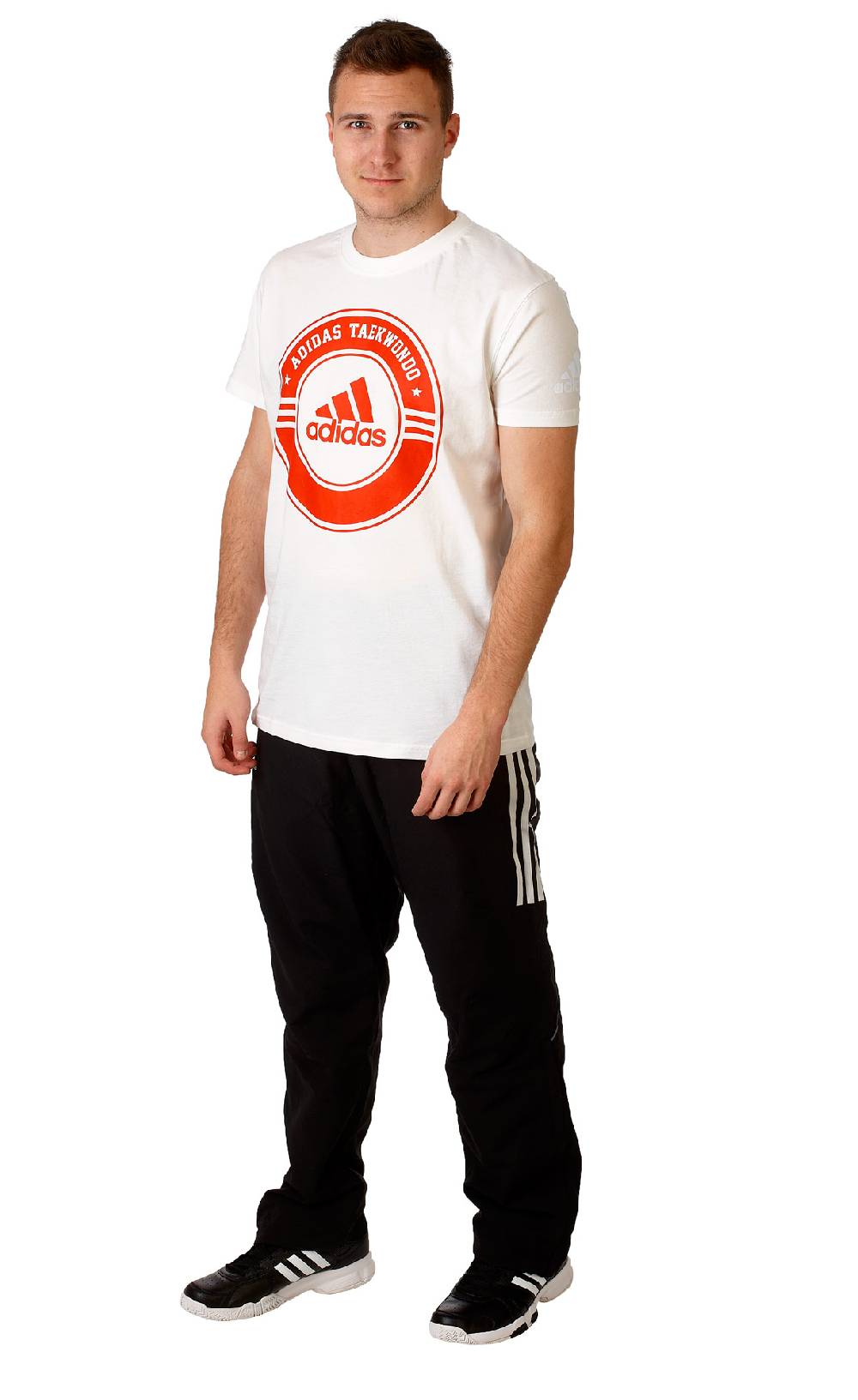 Ju Sports adidas Taekwondo Community Line Shirt "Circle" weiß/rot, adicsts01T Sonderangebote