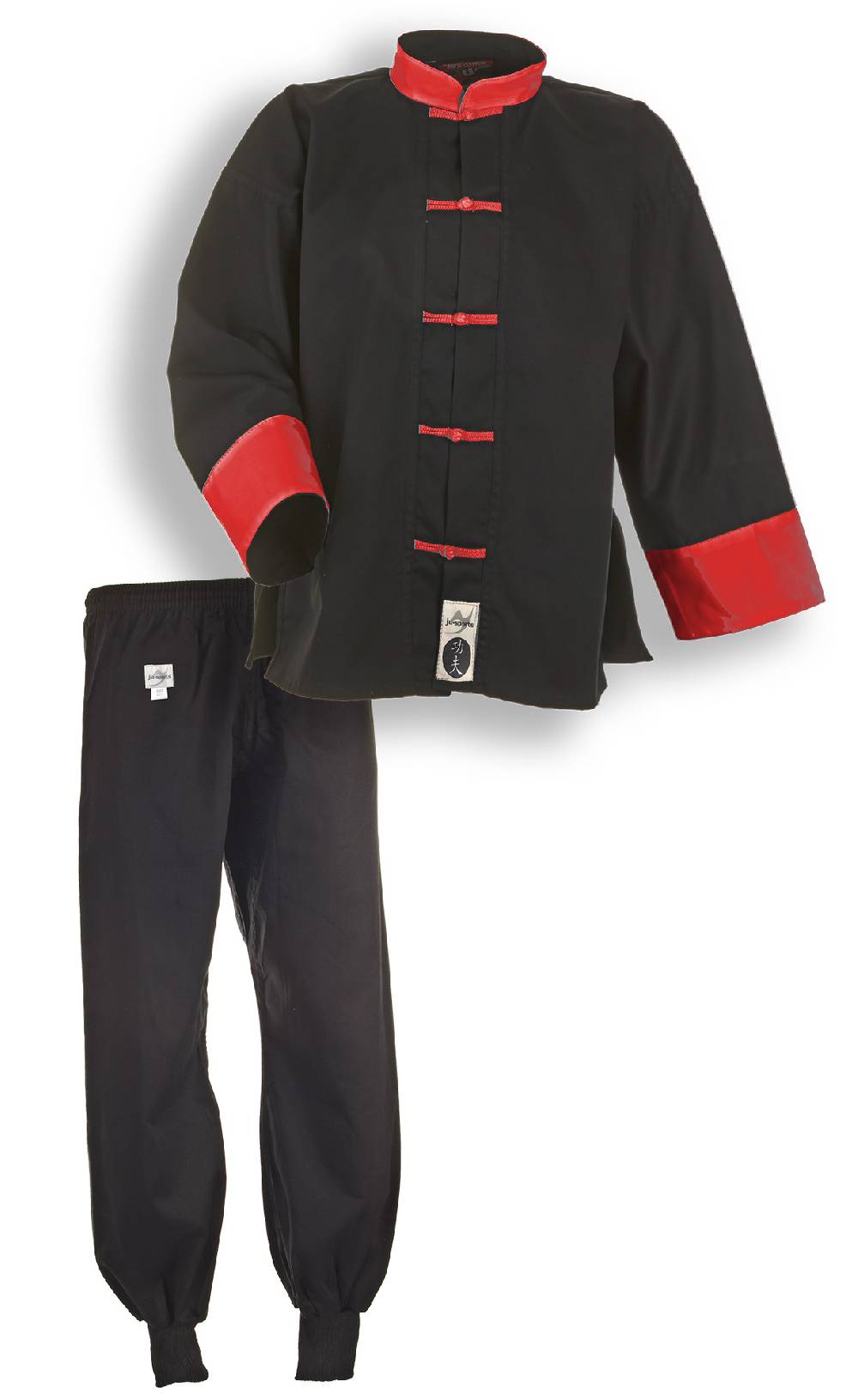 Ju Sports Kung Fu Anzug cotton schwarz/rot