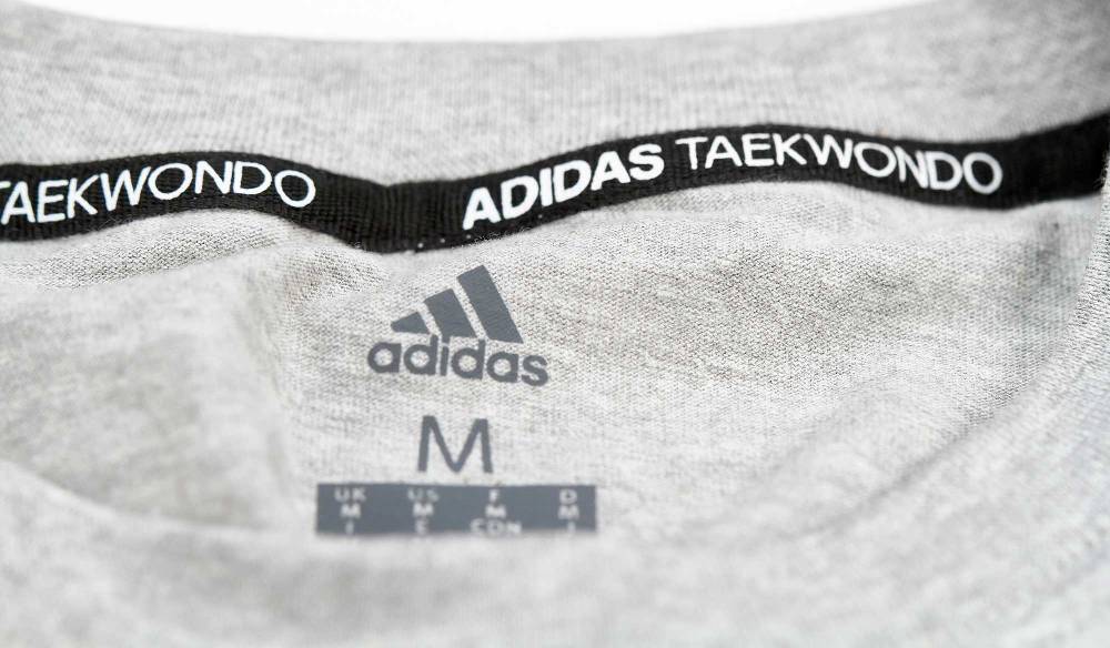 Ju Sports adidas Taekwondo Community Line Shirt "Circle" grey/blue, adicsts01T Fabrikladen