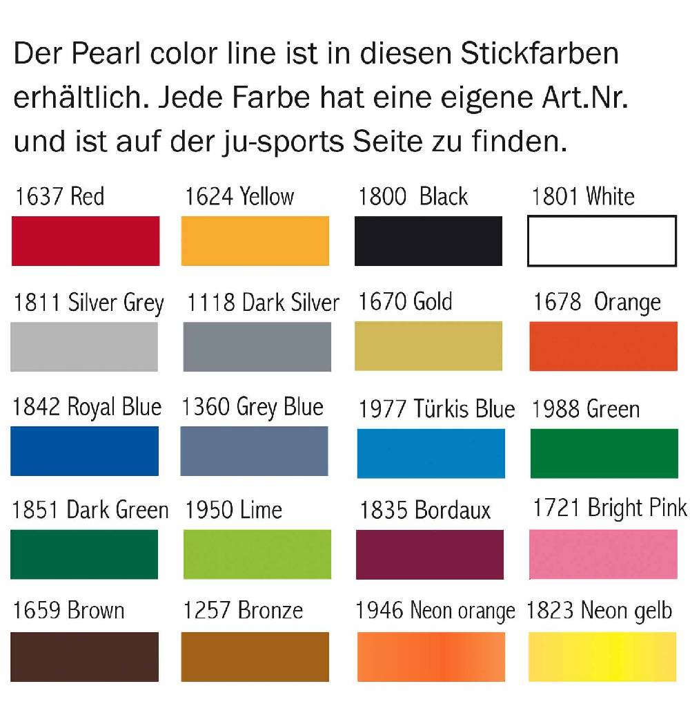 Ju Sports Pearl Pure Color Line - White (1801) Kostenloser Versand