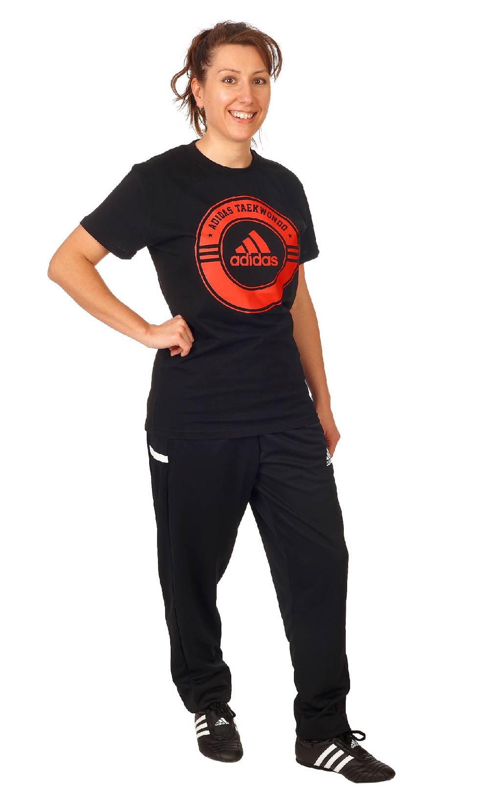 Ju Sports adidas Taekwondo Community Line Shirt "Circle" black/red, adicsts01T Zeitlich begrenztes Angebot