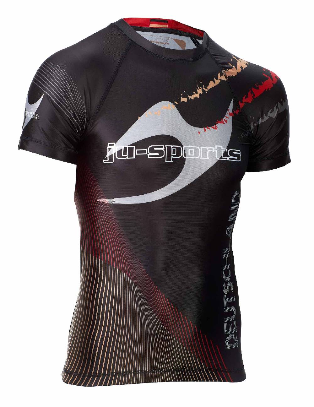 Ju Sports Rashguard Pro C18 Germany kurzarm schwarz