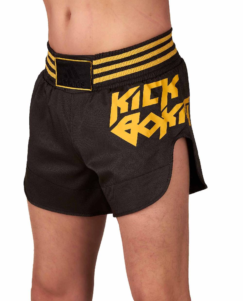 Ju Sports adidas Kick Boxing Shorts schwarz/gold, ADISKB02 Fabrikladen