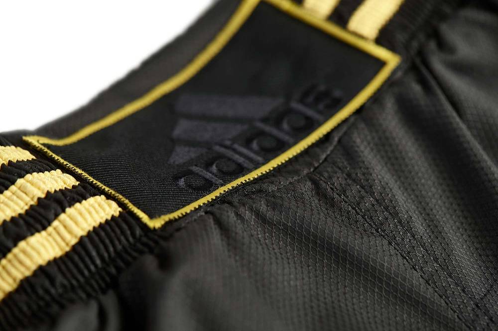 Ju Sports adidas Kick Boxing Shorts schwarz/gold, ADISKB02 Fabrikladen