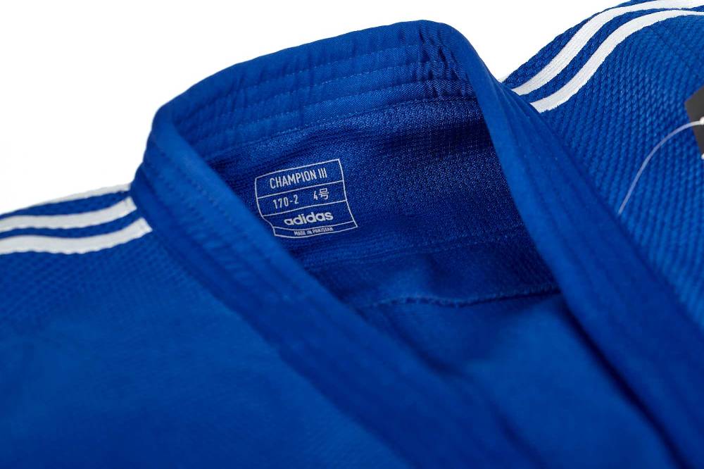 Ju Sports adidas Judojacke CHAMPION III IJF - Model 1 JIJFB-JAC blau / weiße Streifen Speichern exportieren