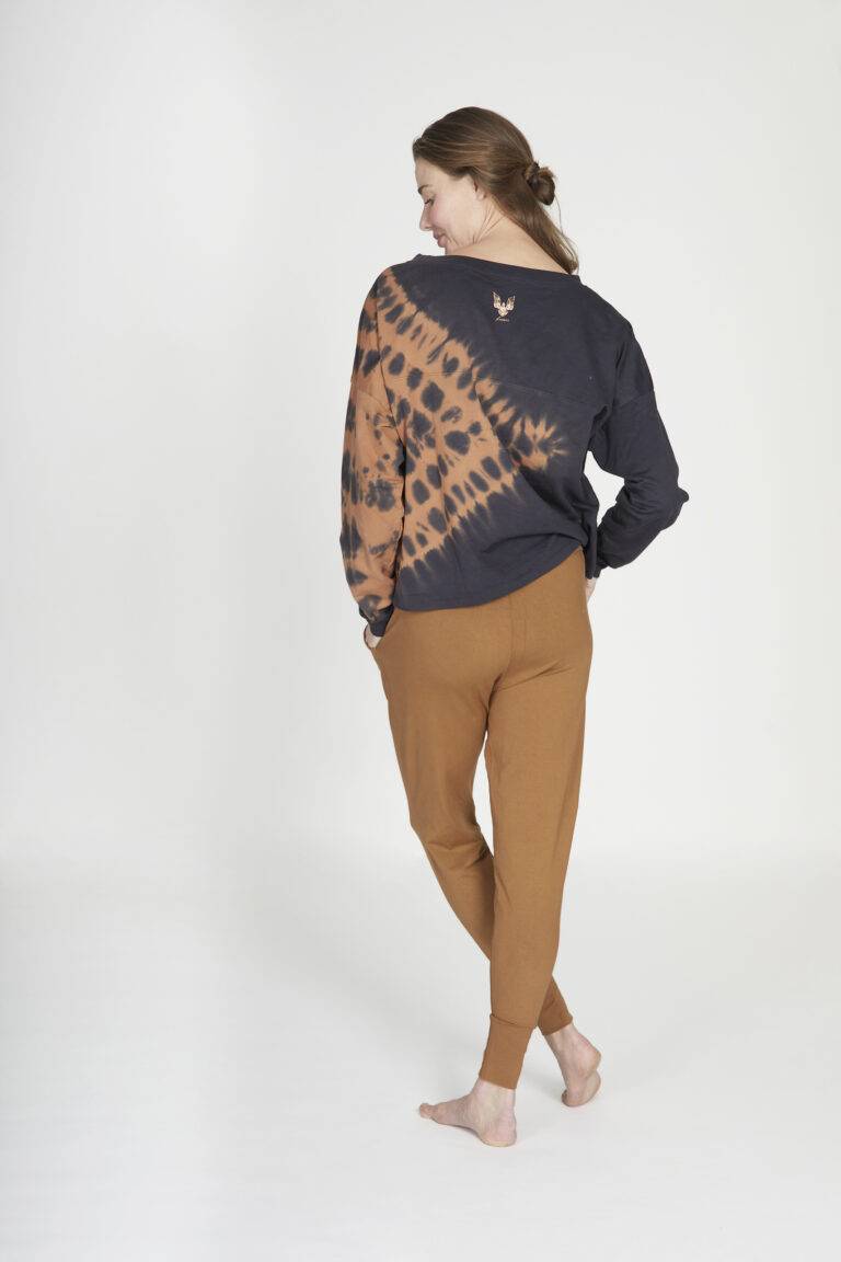 Kismet Yogastyle Ravi Shirt anthracite maroon batik Clearance-Verkauf