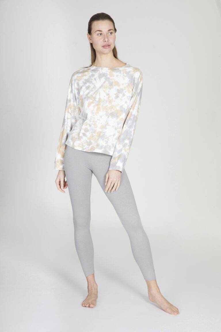Kismet Yogastyle Harleen Sweater stone sand batik 50% Rabatt für begrenzte Zeit